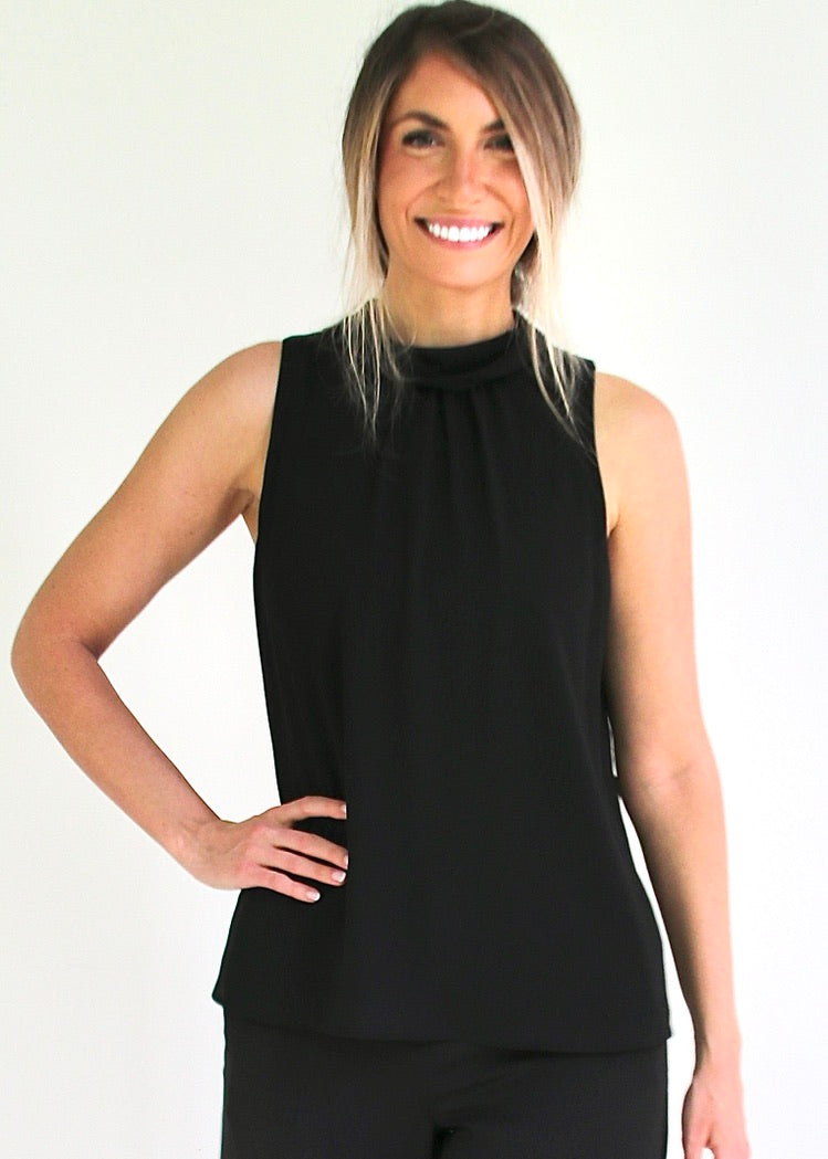 Cowl Neck Sleeveless Top
