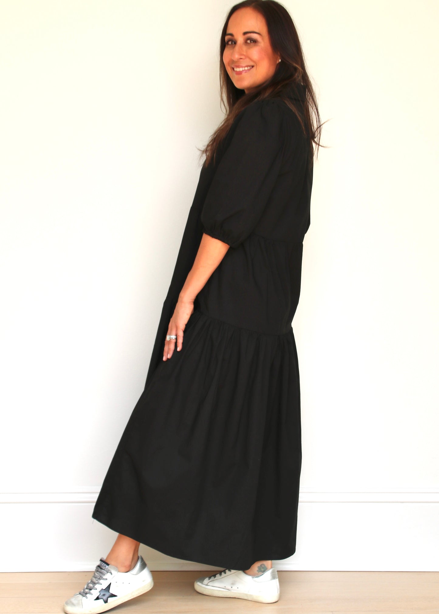 Nete Midi Puff Sleeve Dress