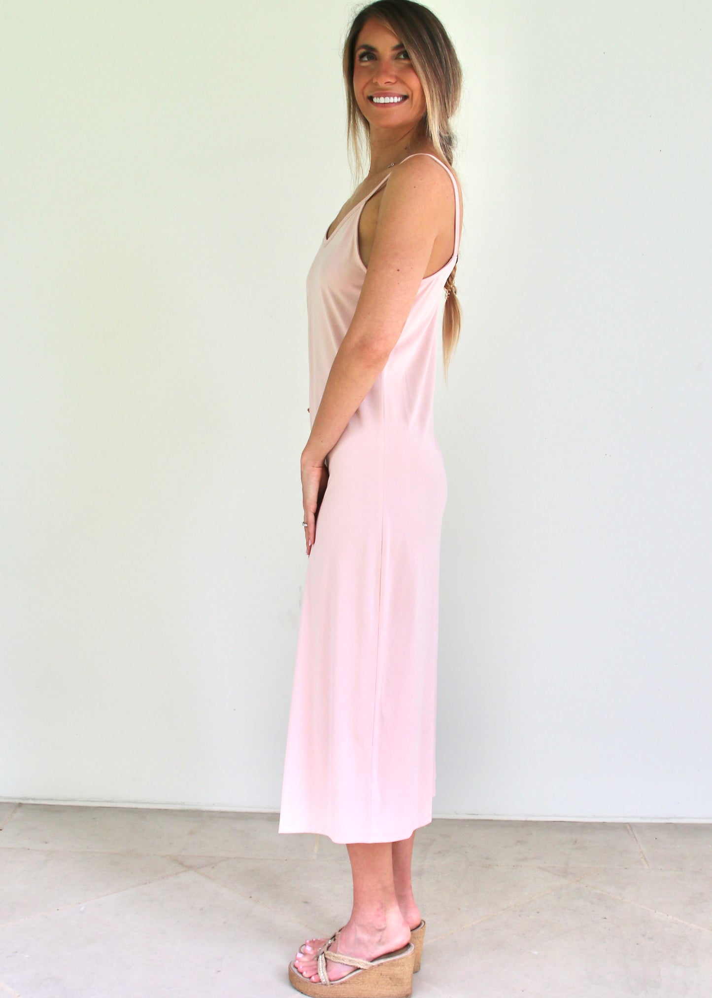 Make it Right Pink Sleeveless Maxi Dress