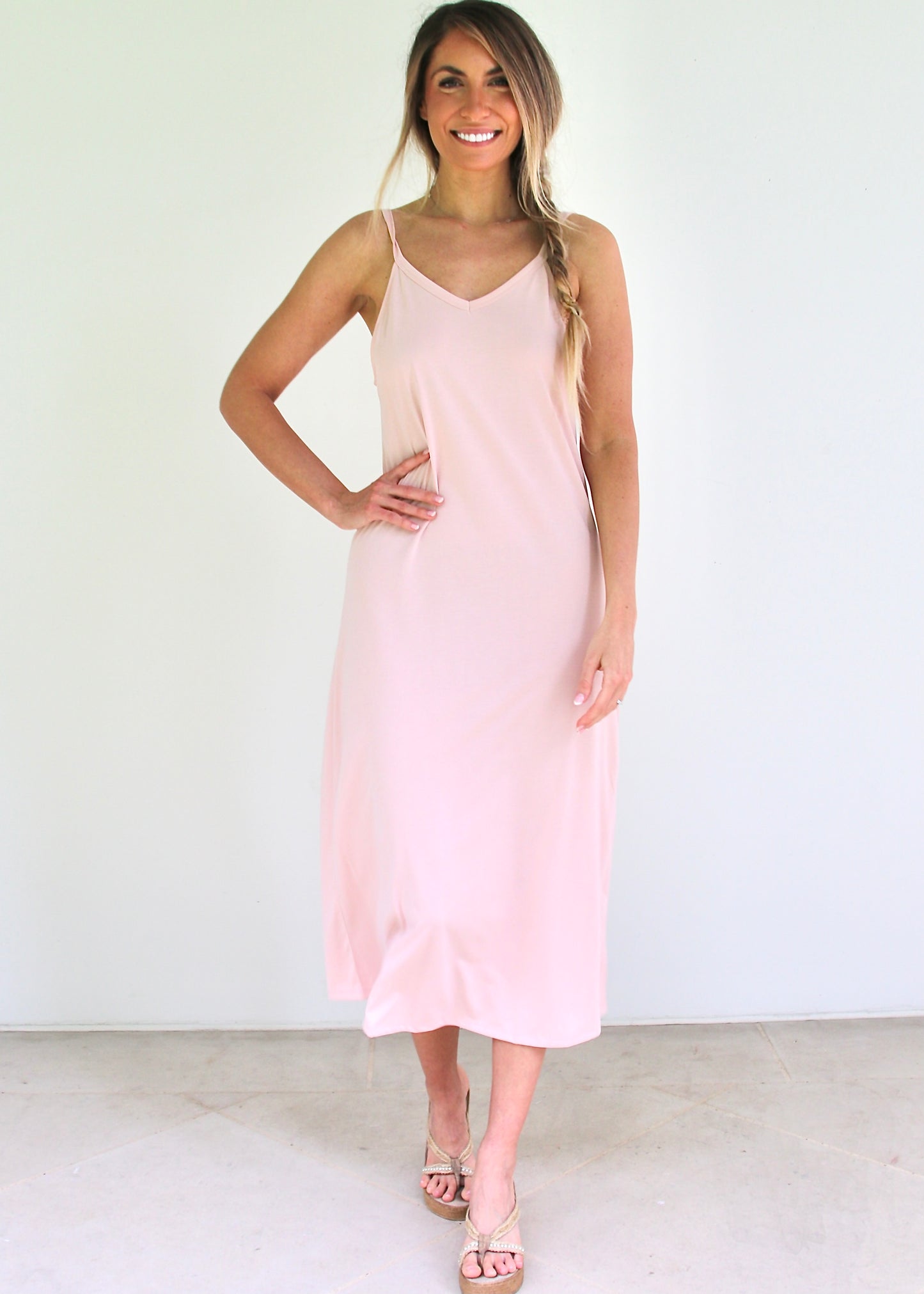 Make it Right Pink Sleeveless Maxi Dress