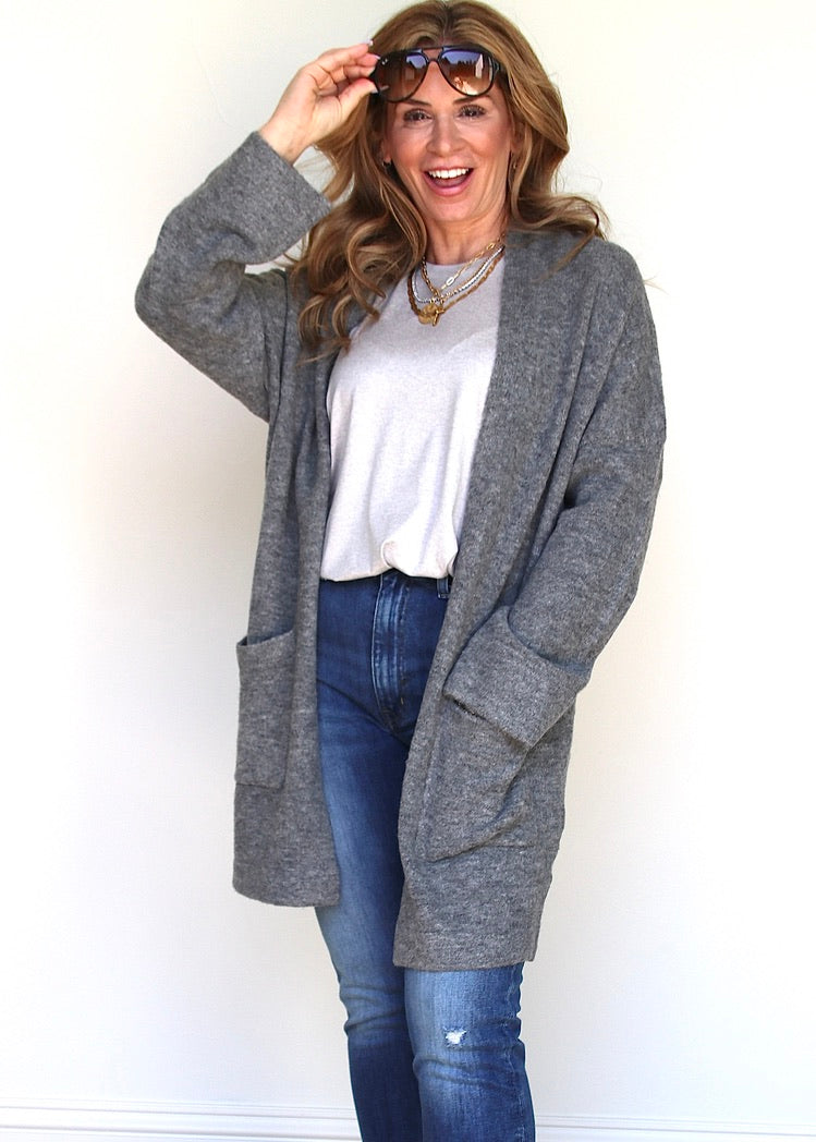 Solid Oversized Cardigan