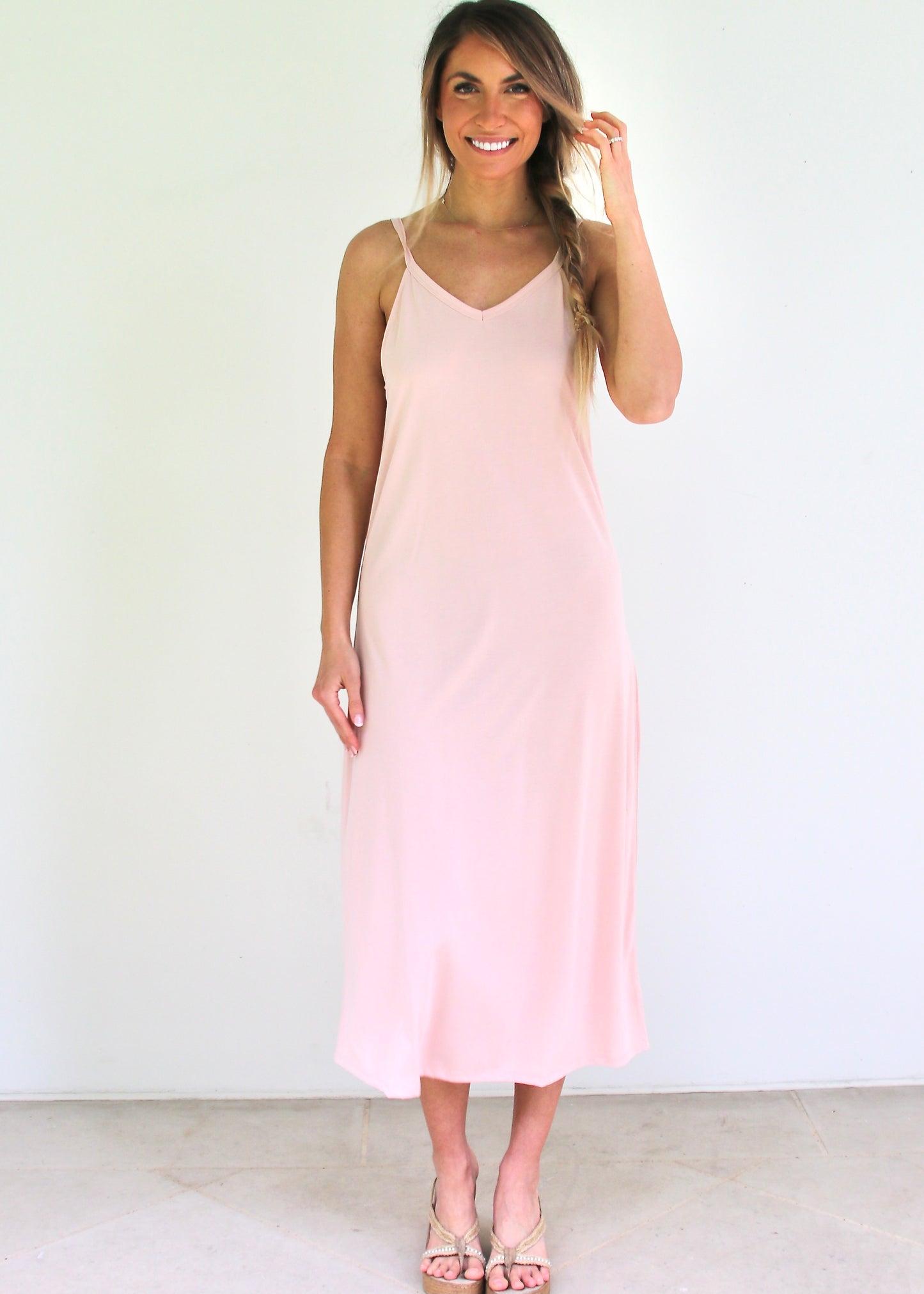 Make it Right Pink Sleeveless Maxi Dress