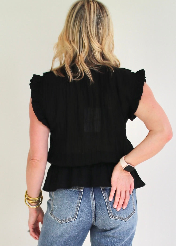 Black Sleeveless Valentina Top