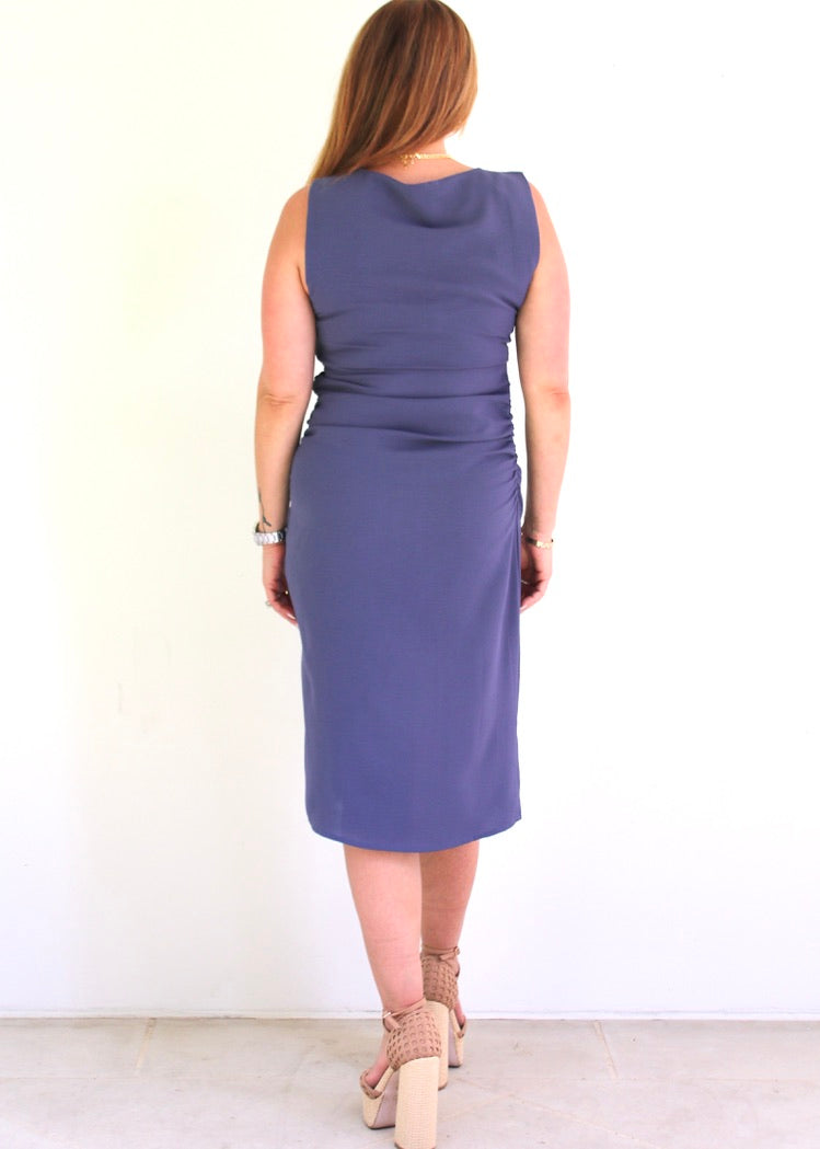 Slate Blue Midi Dress