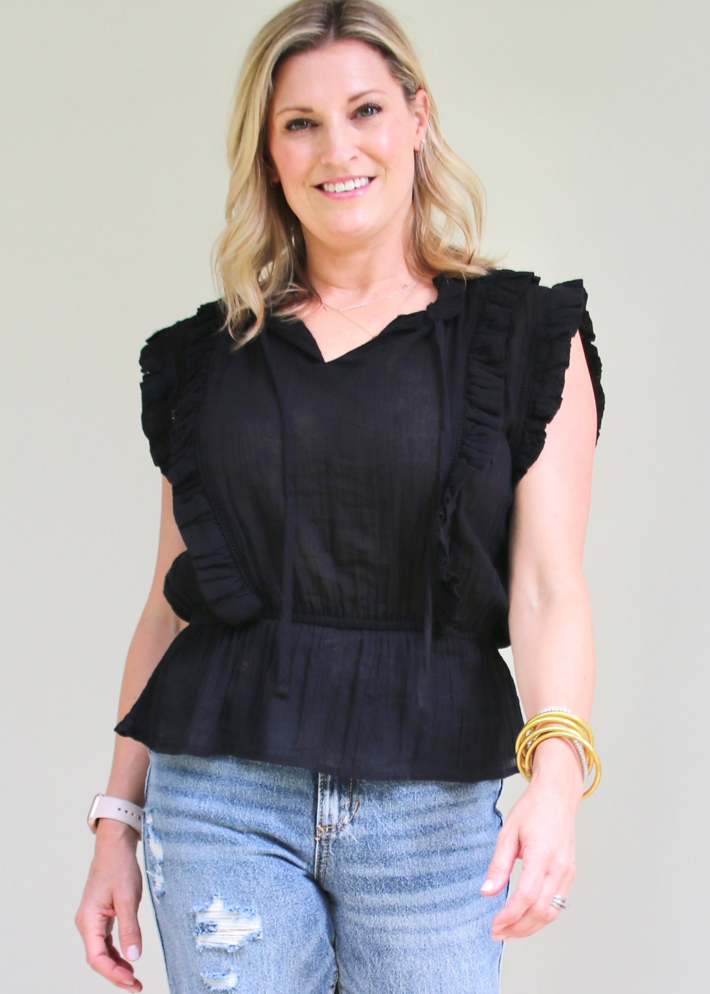 Black Sleeveless Valentina Top