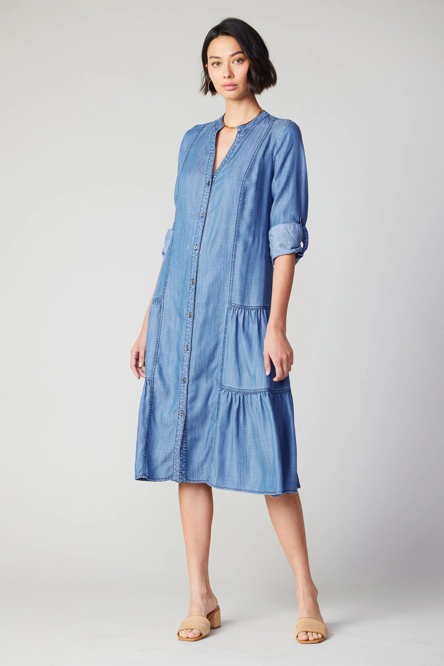 Chambray Buttondown Dress