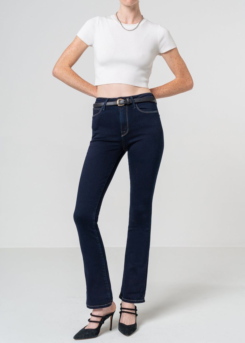 Cora Mid Rise Skinny Boot Jeans in Baikal