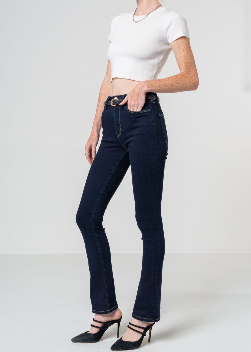 Cora Mid Rise Skinny Boot Jeans in Baikal