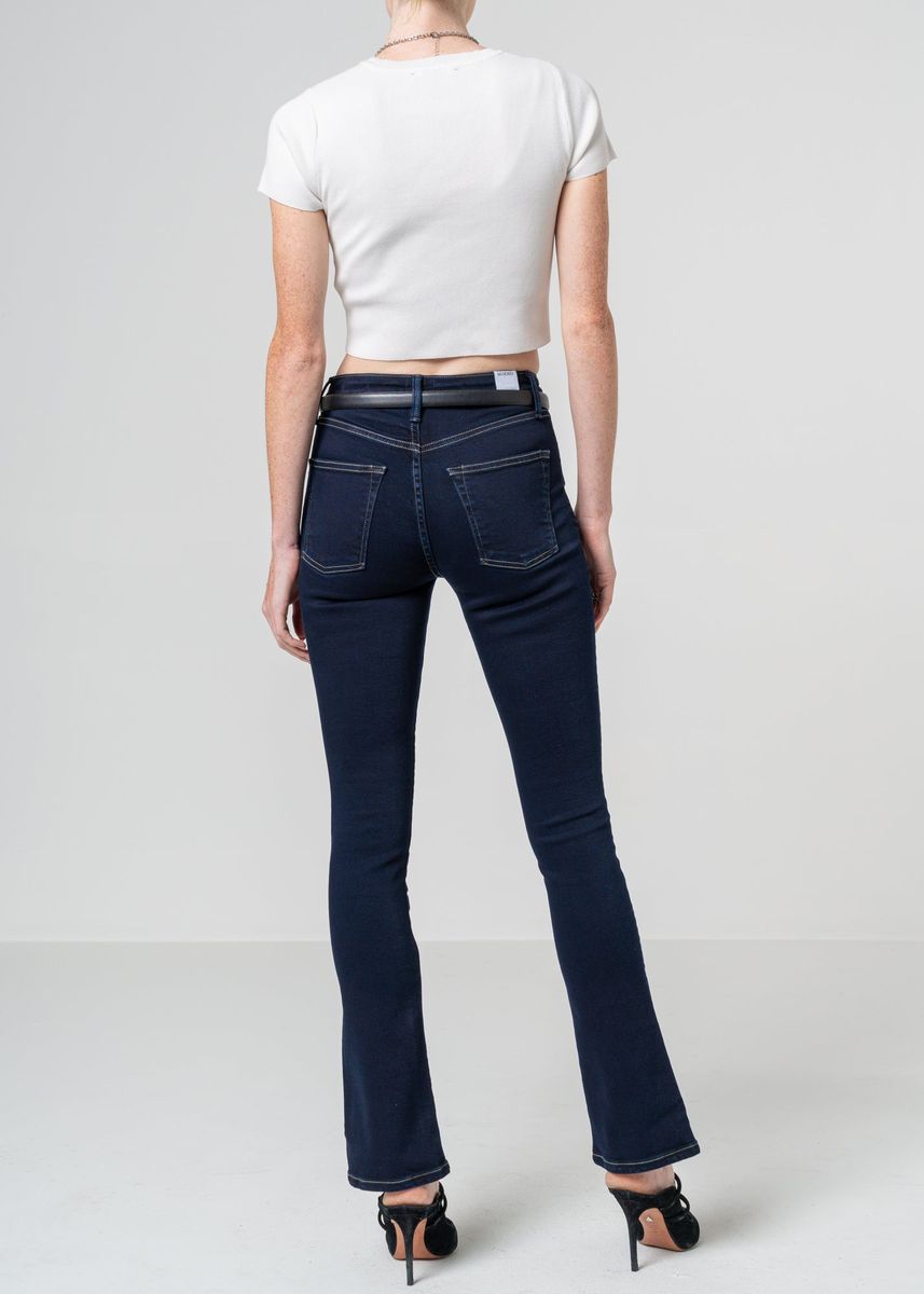 Cora Mid Rise Skinny Boot Jeans in Baikal