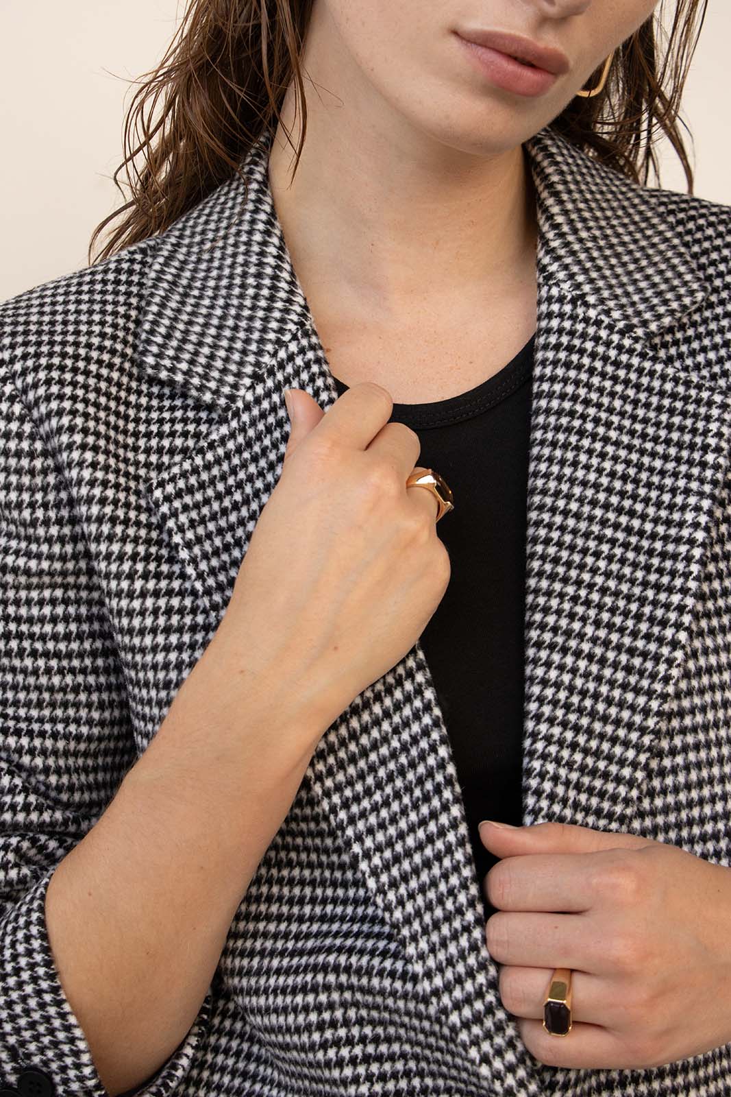 Ditsy Check Blazer