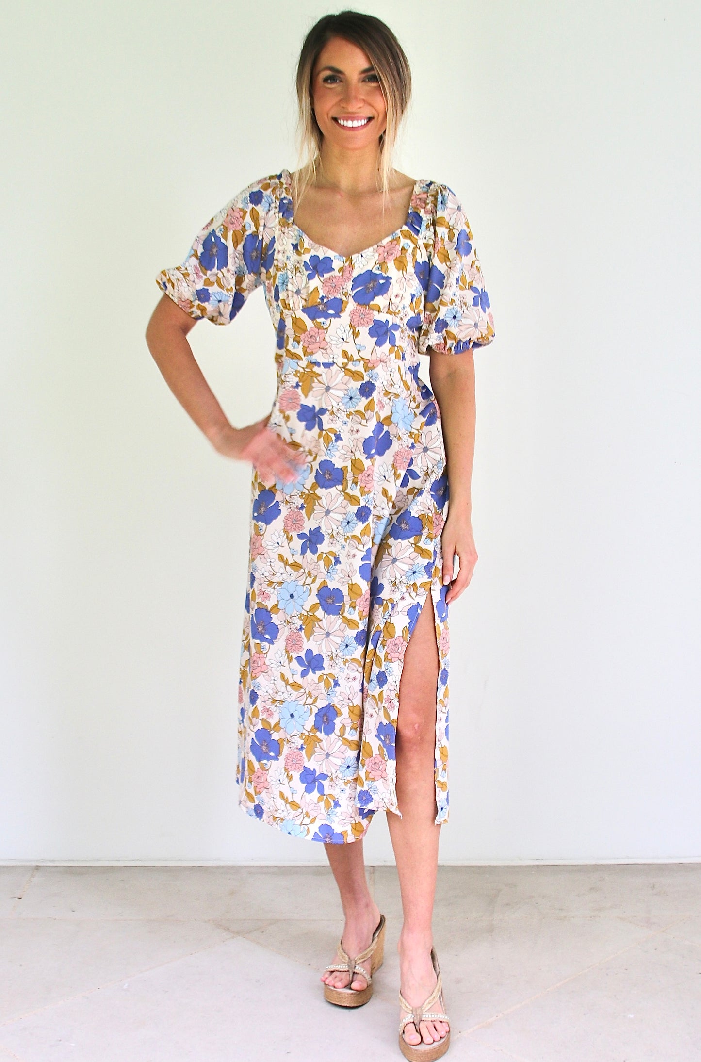 Floral Print Midi Dress