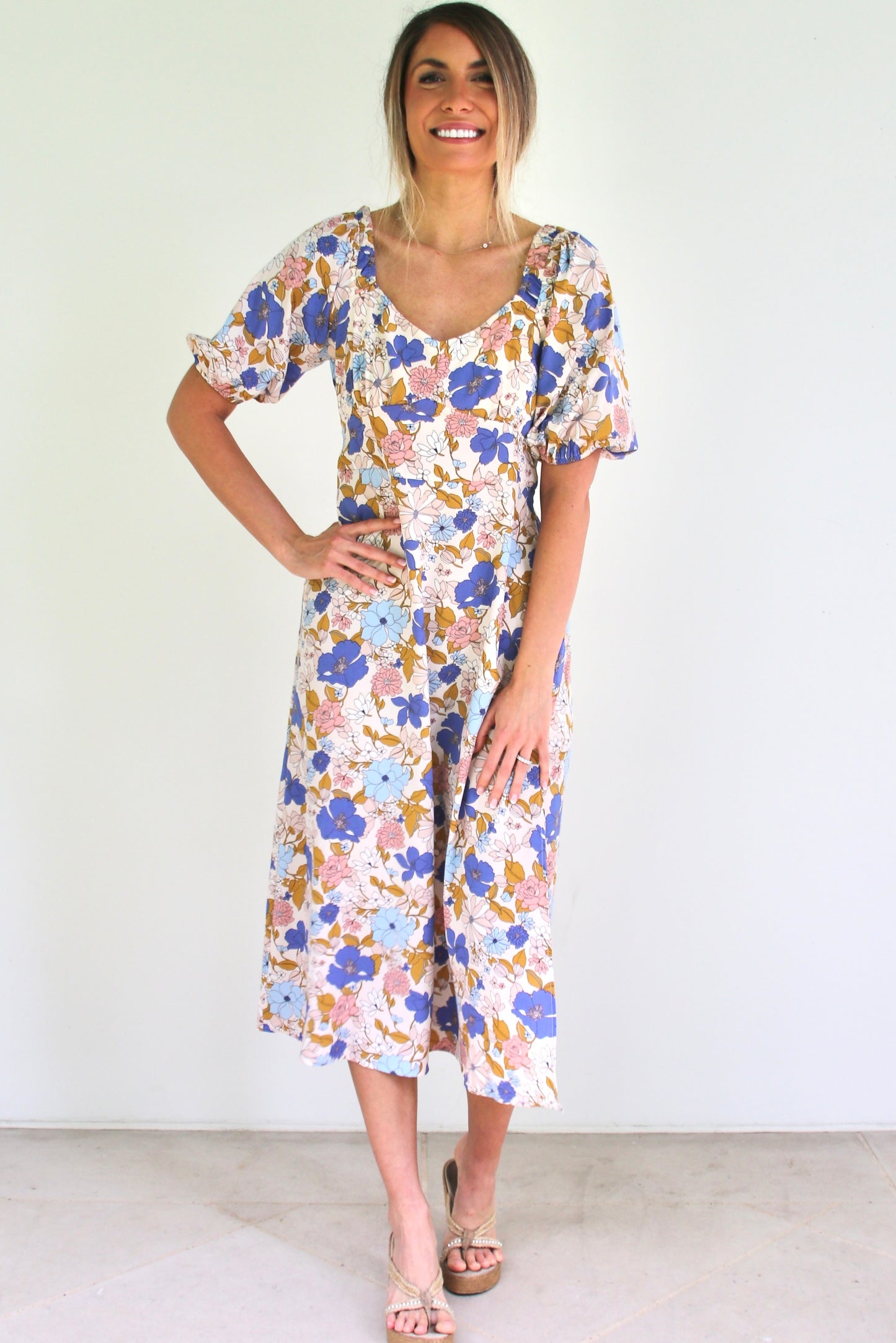 Floral Print Midi Dress