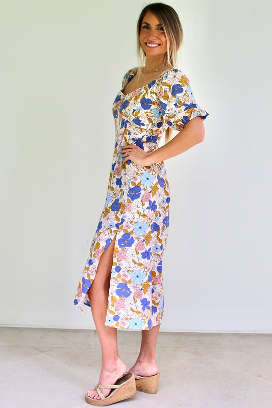 Floral Print Midi Dress