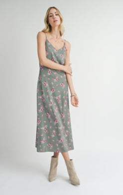 Hostess V Neck Slip Maxi Dress