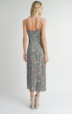 Hostess V Neck Slip Maxi Dress