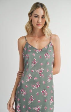 Hostess V Neck Slip Maxi Dress