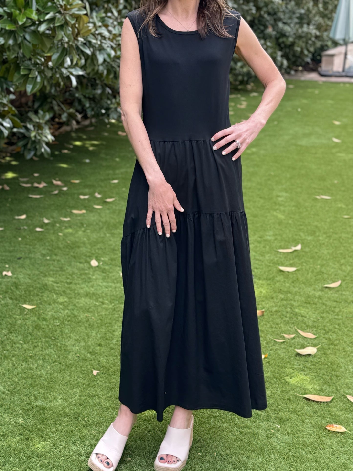 Long Black Sleeveless Dress