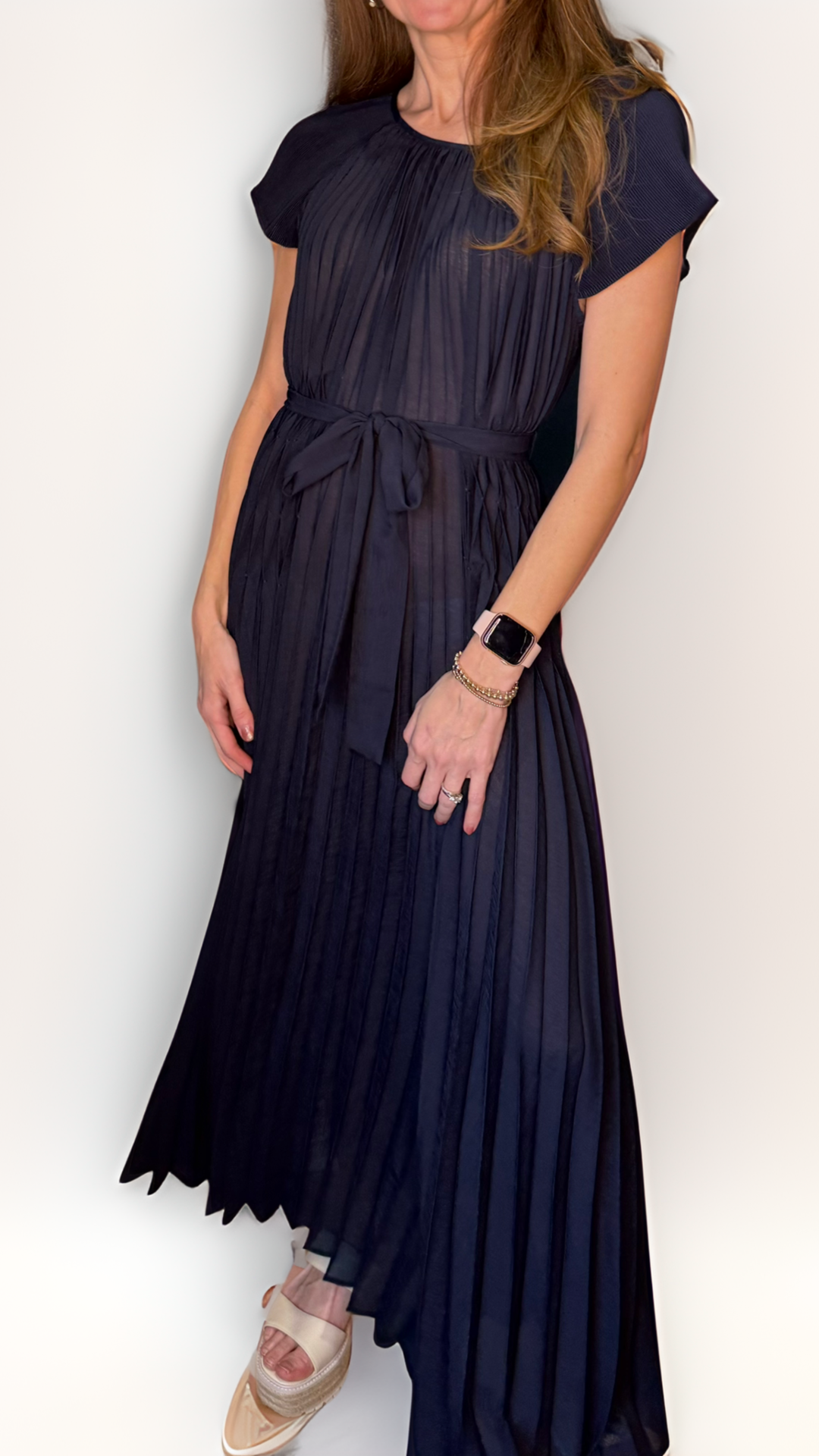 Mona Pleated Maxi Dress