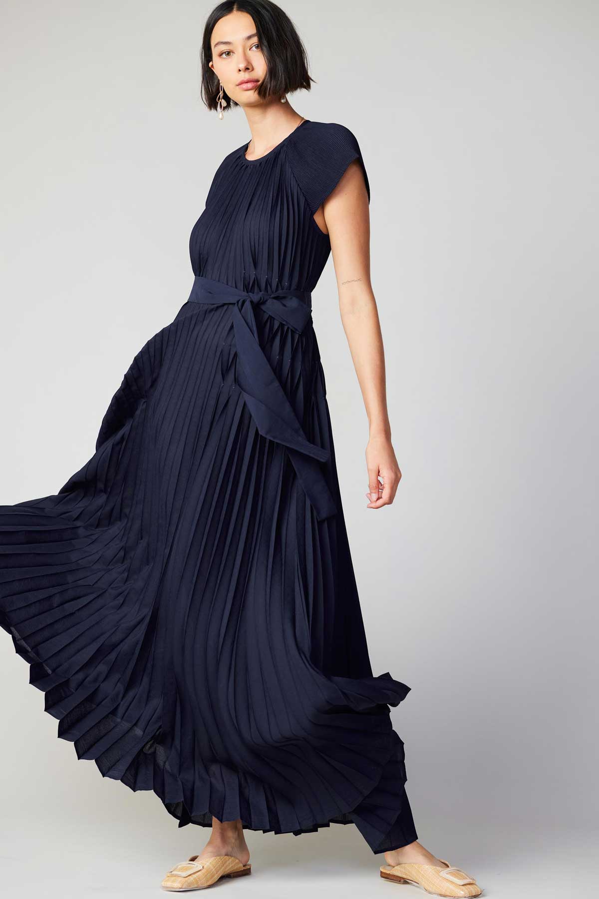 Mona Pleated Maxi Dress