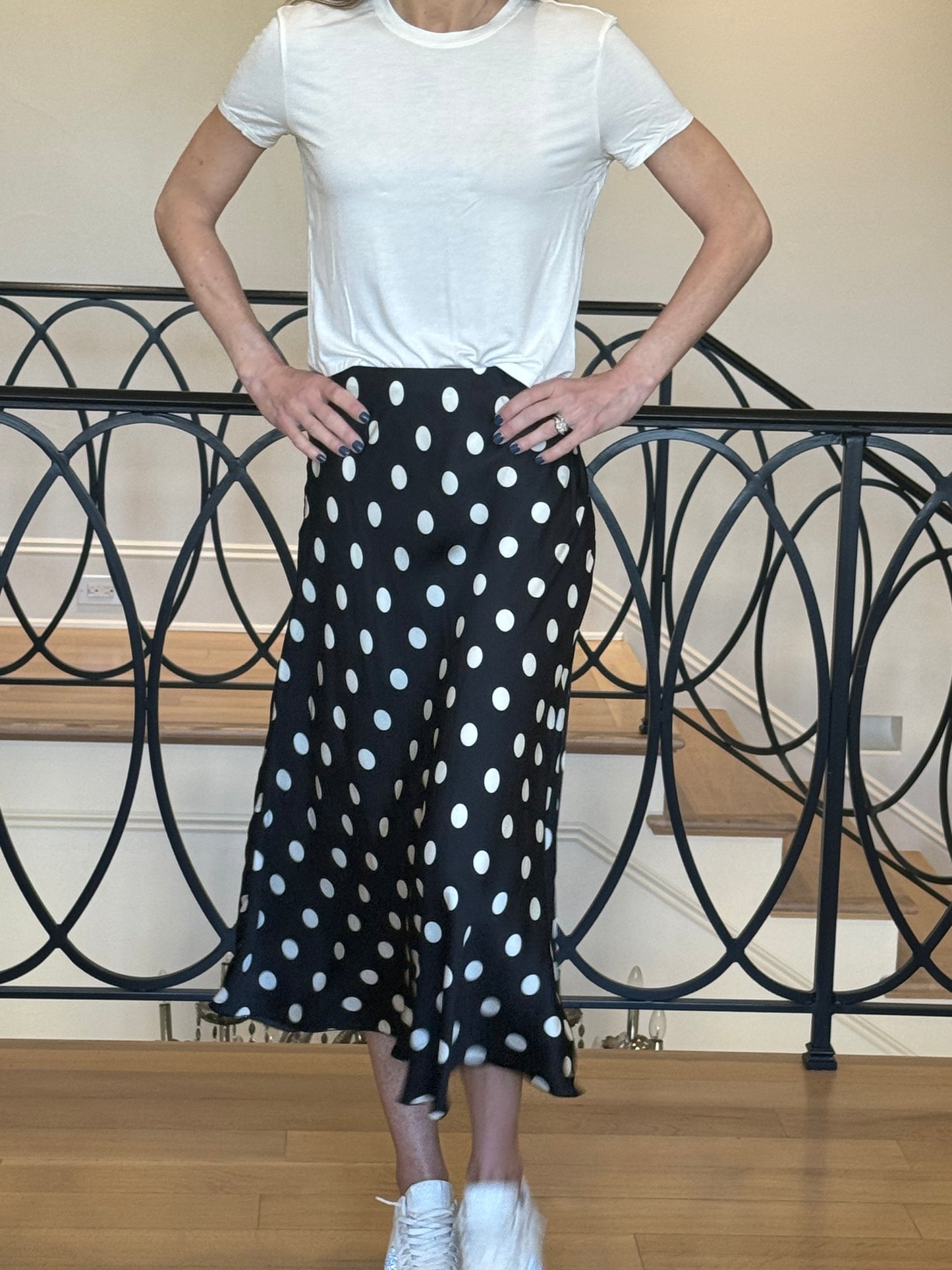 Polka Dot Black Skirt