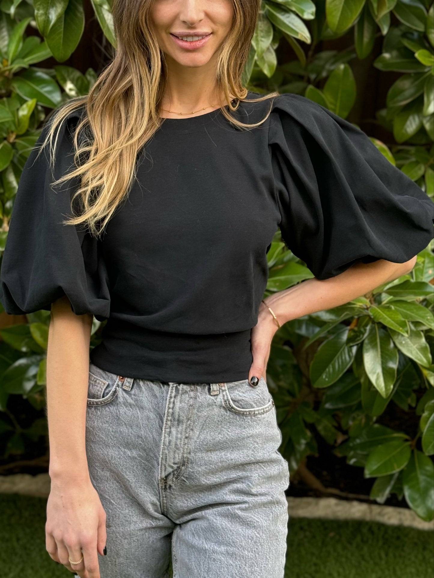 Puff Sleeved Crop Top