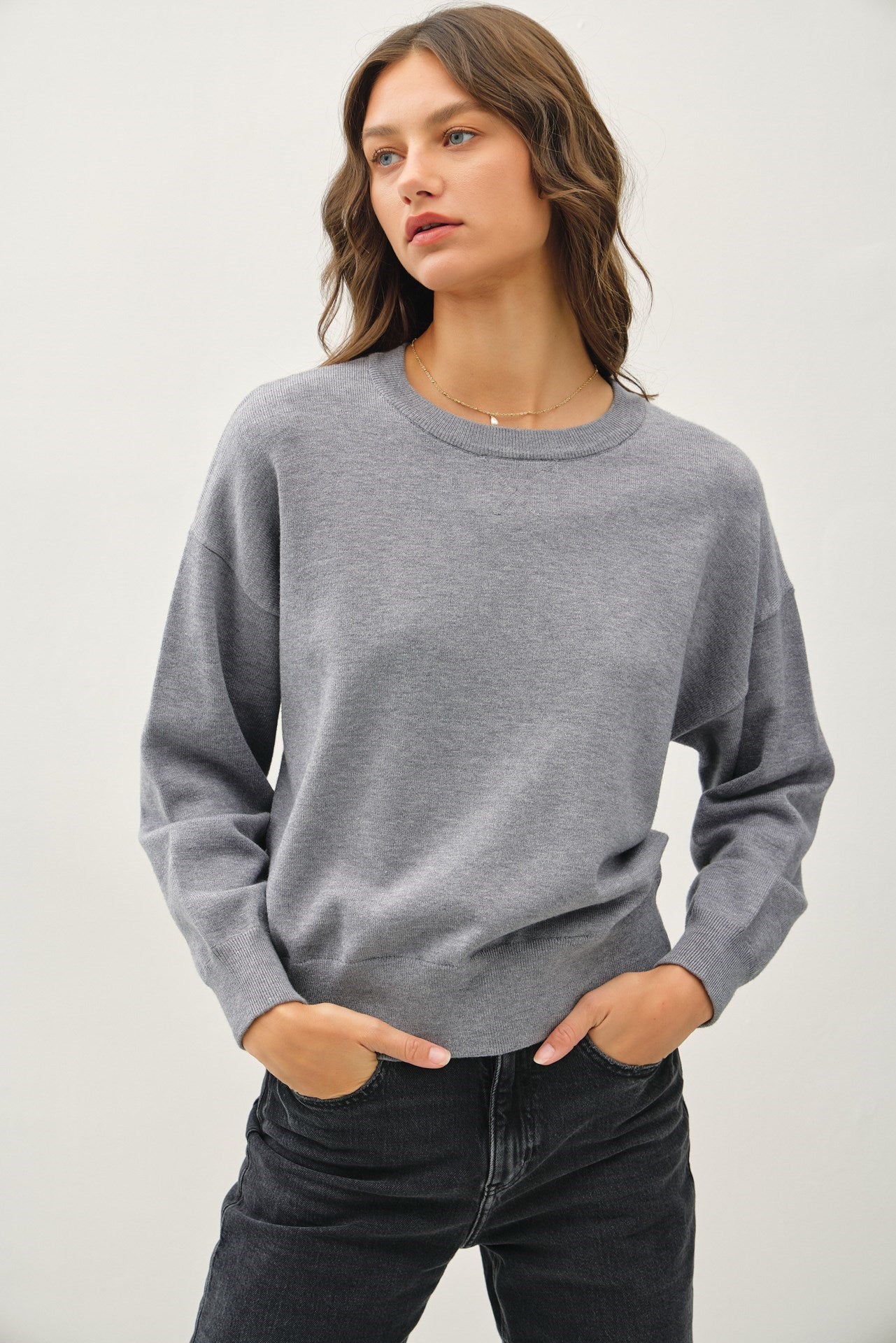 Round Neck Relaxed Sweater