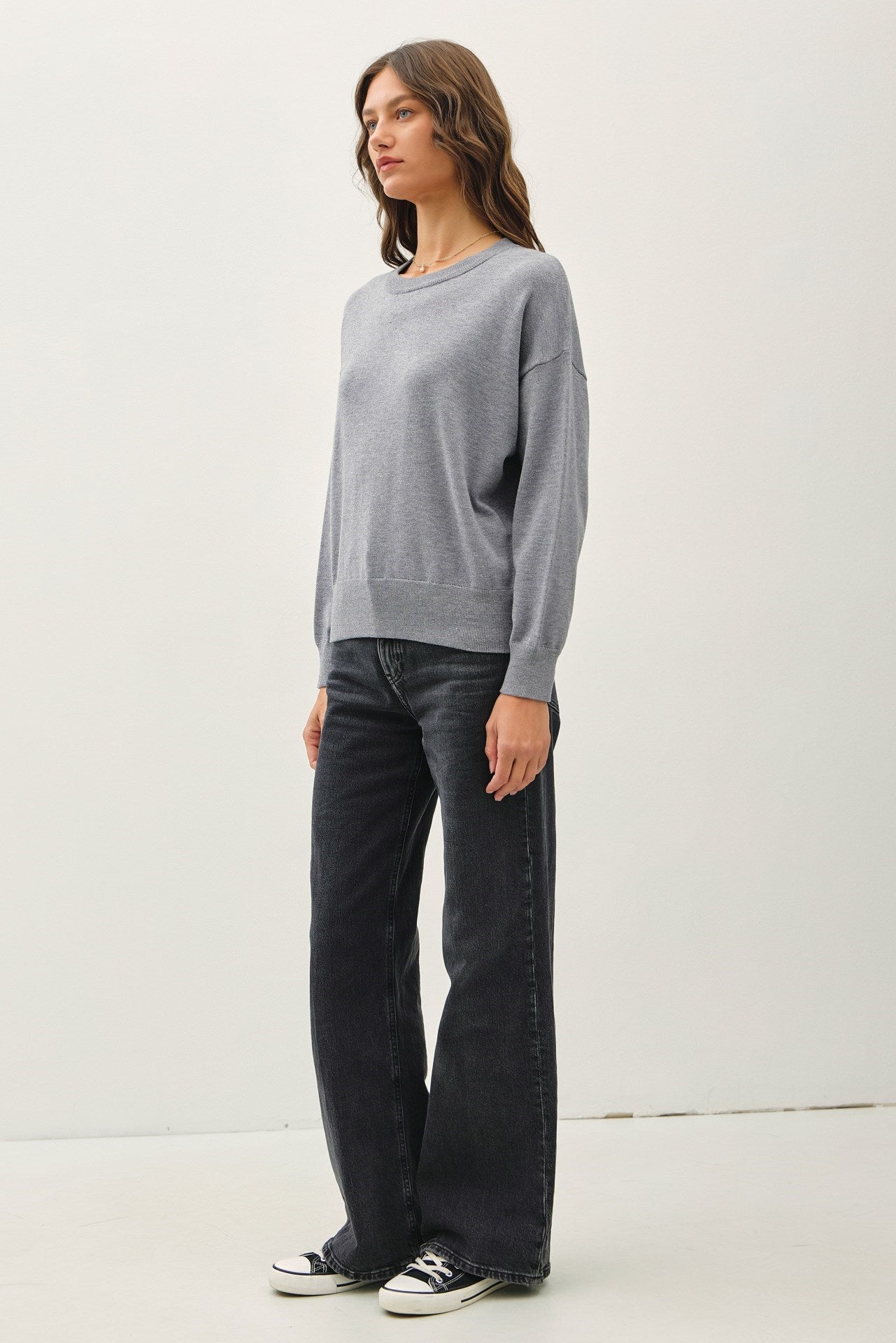 Round Neck Relaxed Sweater