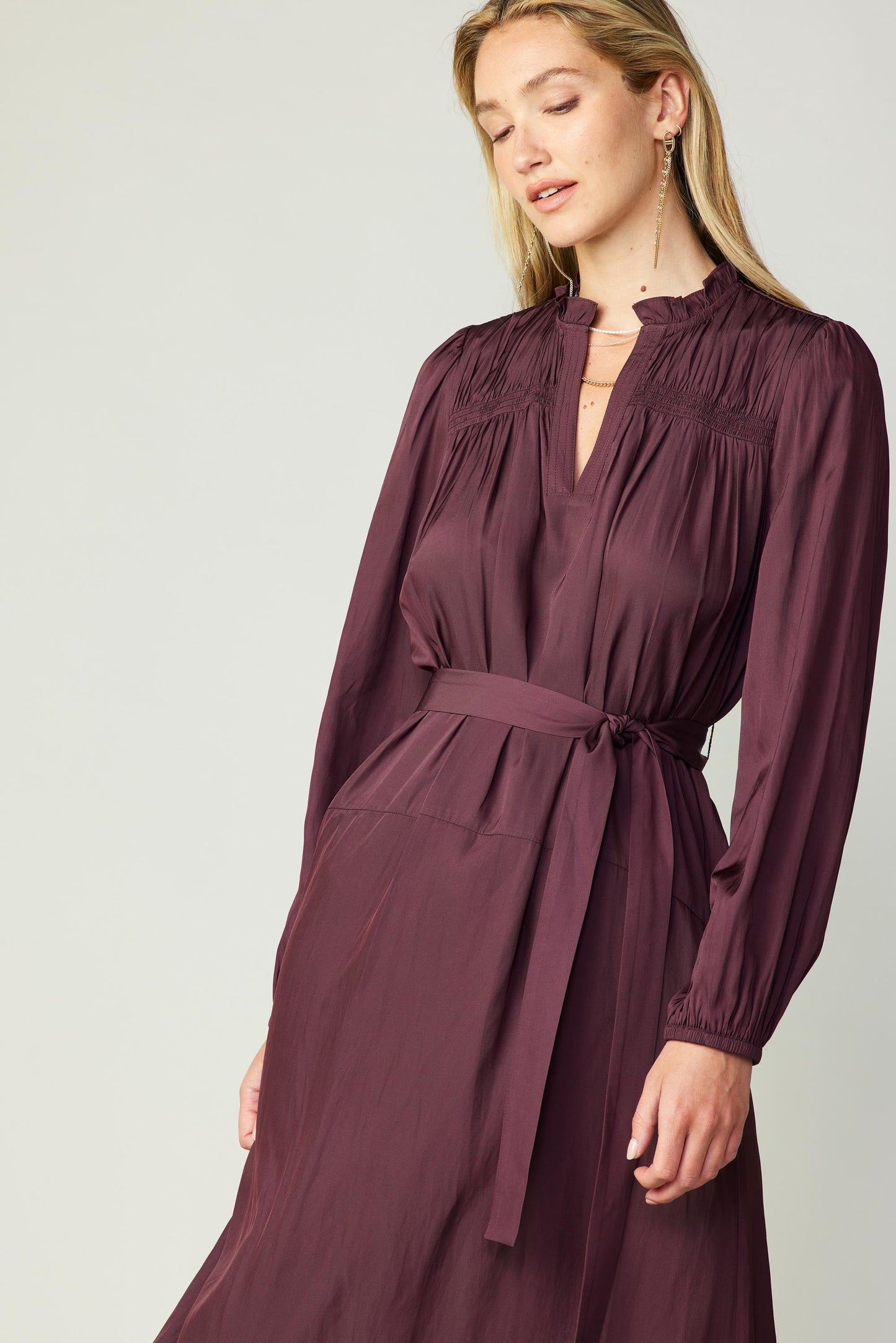 Self Tie Midi Dress