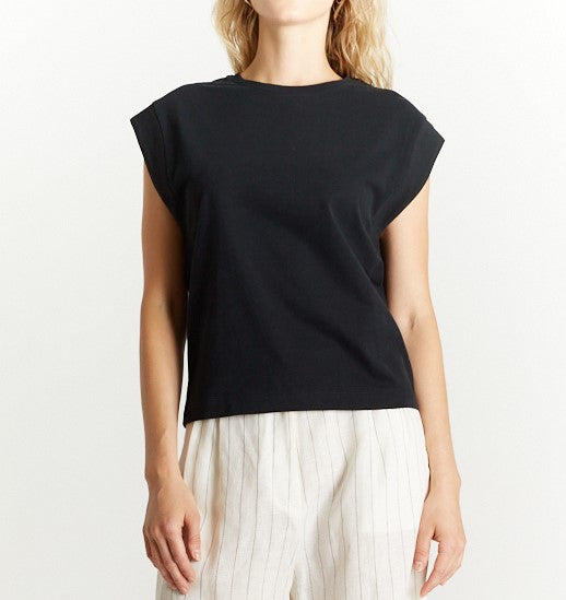 Sleeveless Black T Shirt