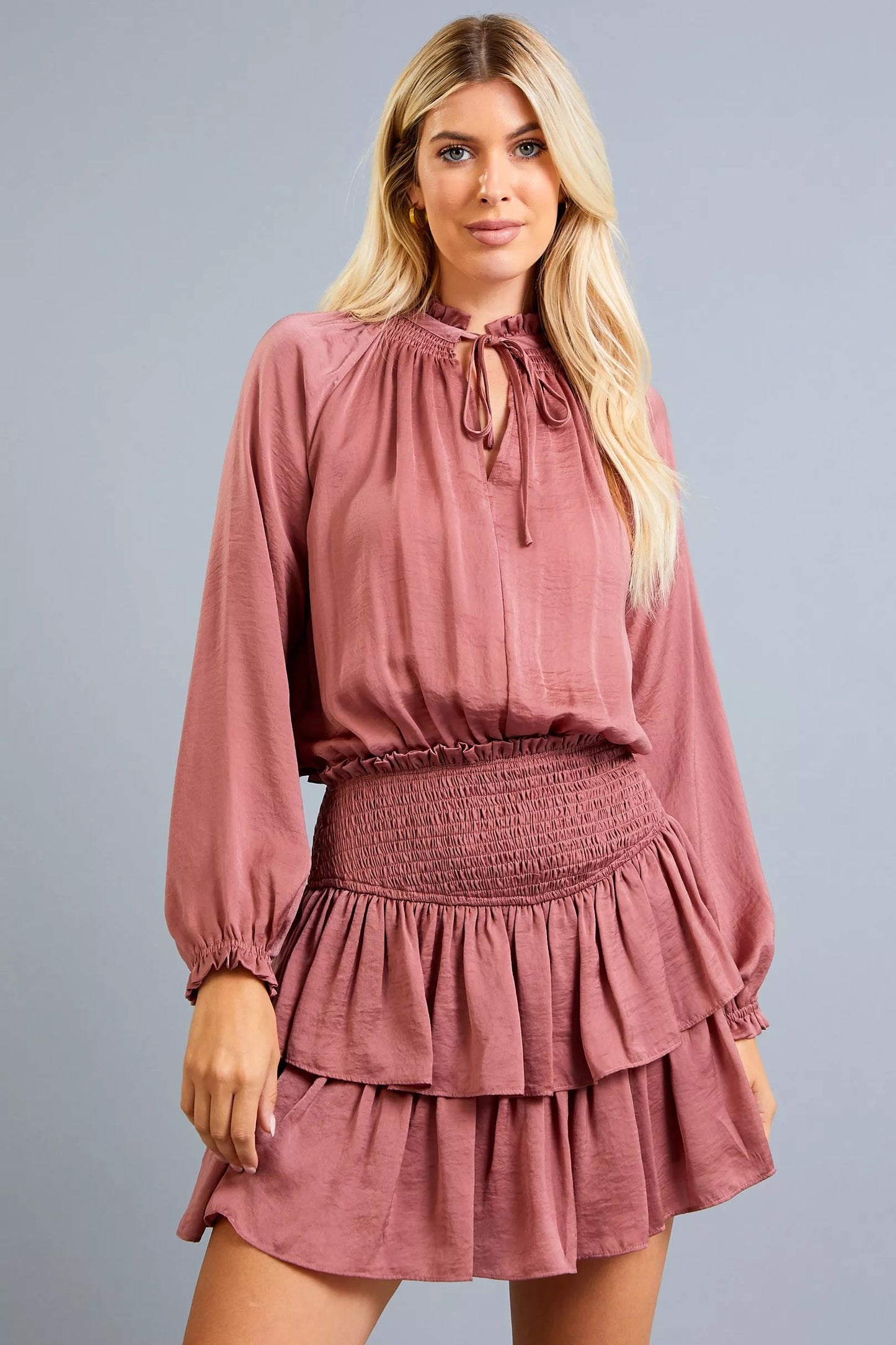 Smocked Waist Tiered Dress