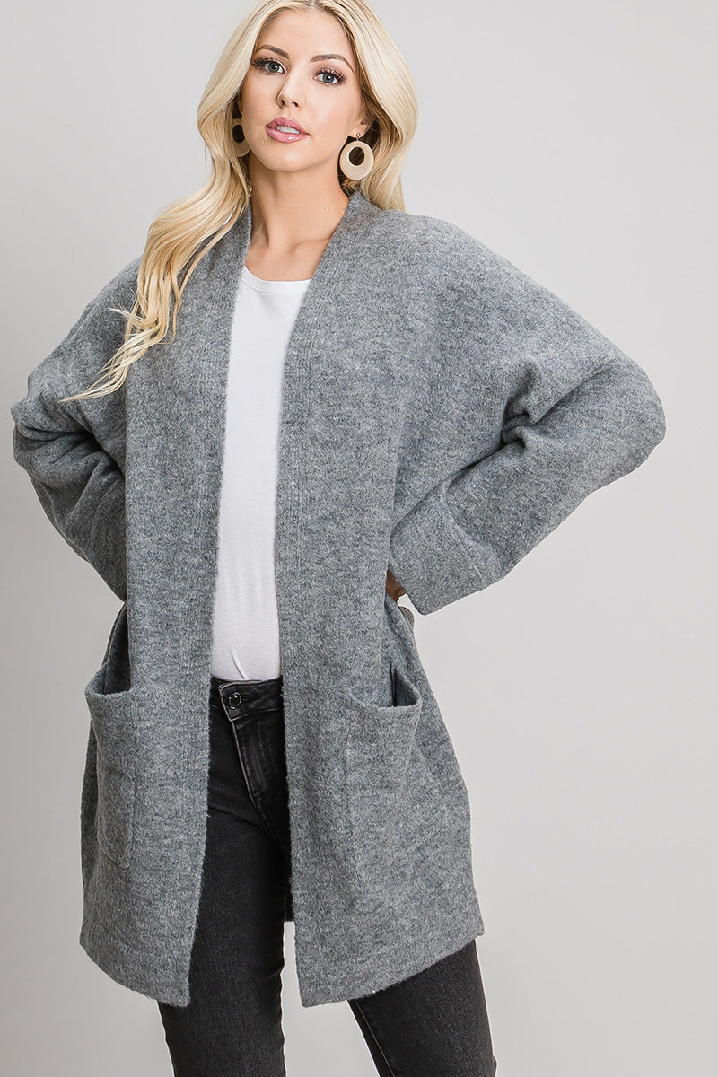 Solid Oversized Cardigan