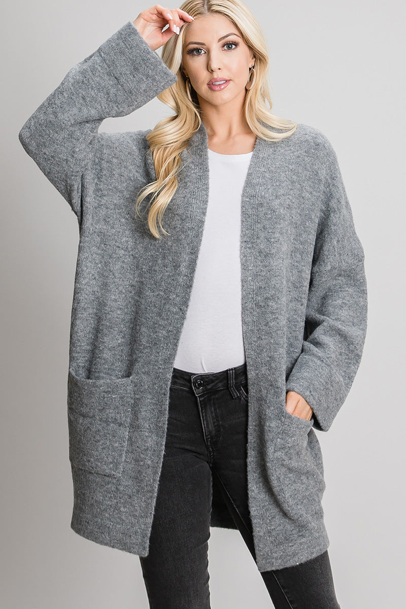 Solid Oversized Cardigan