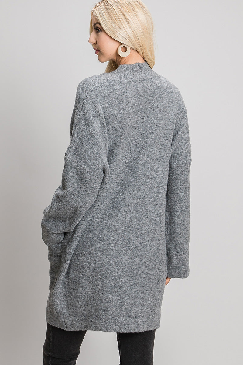 Solid Oversized Cardigan