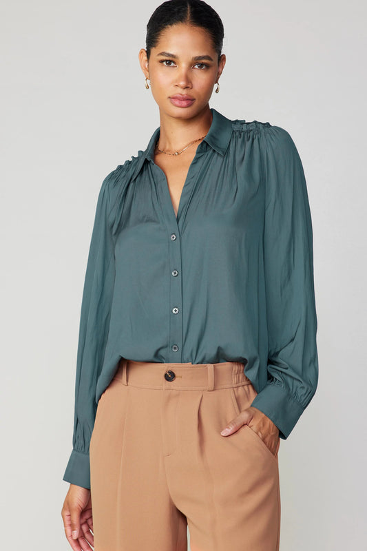 Split Neck Buttoned Shirt