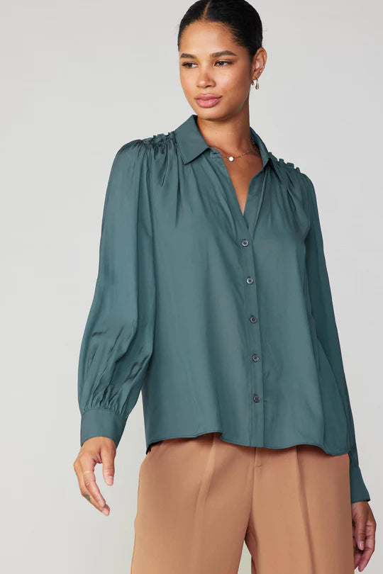 Split Neck Buttoned Shirt