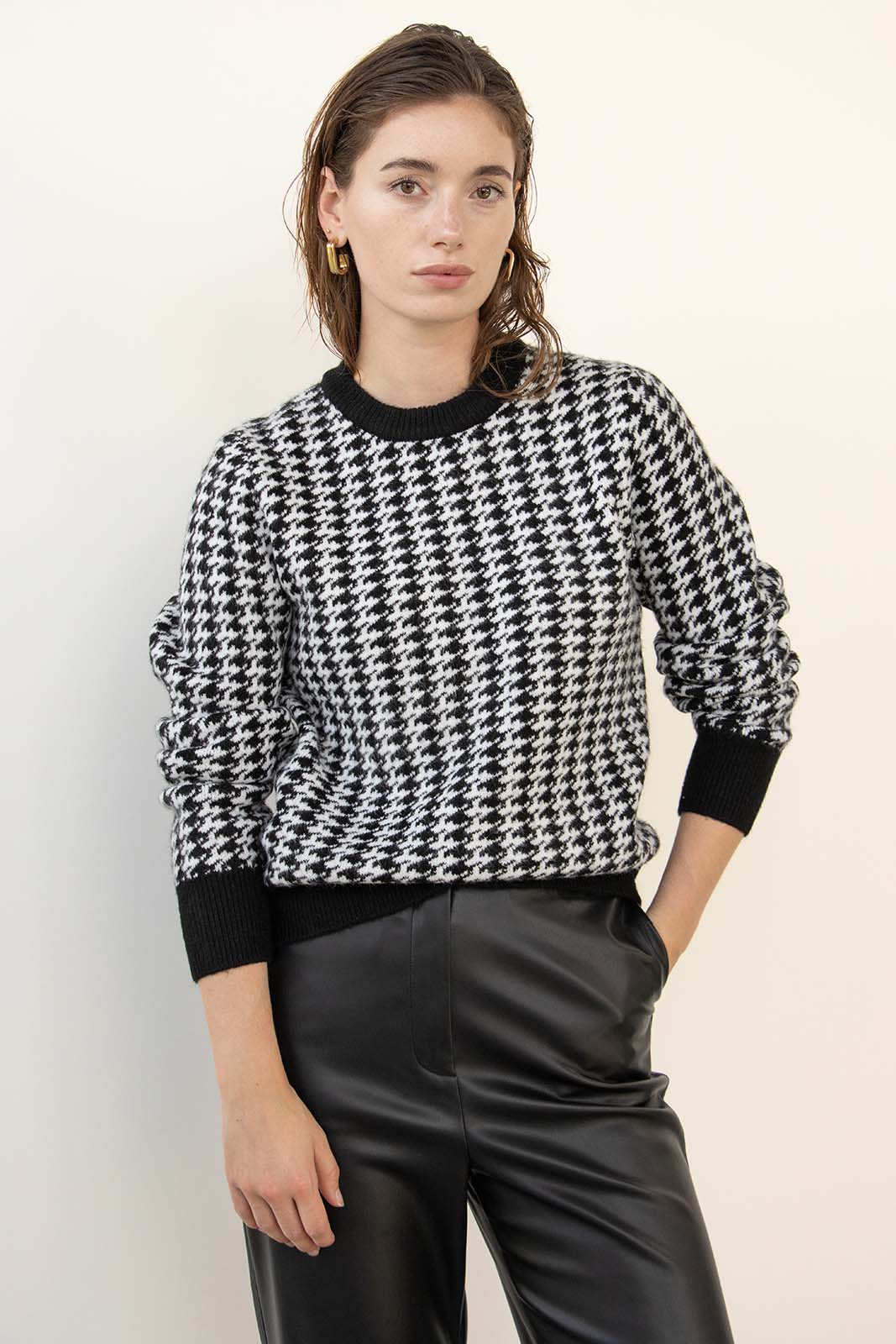 Stella Houndstooth Pullover