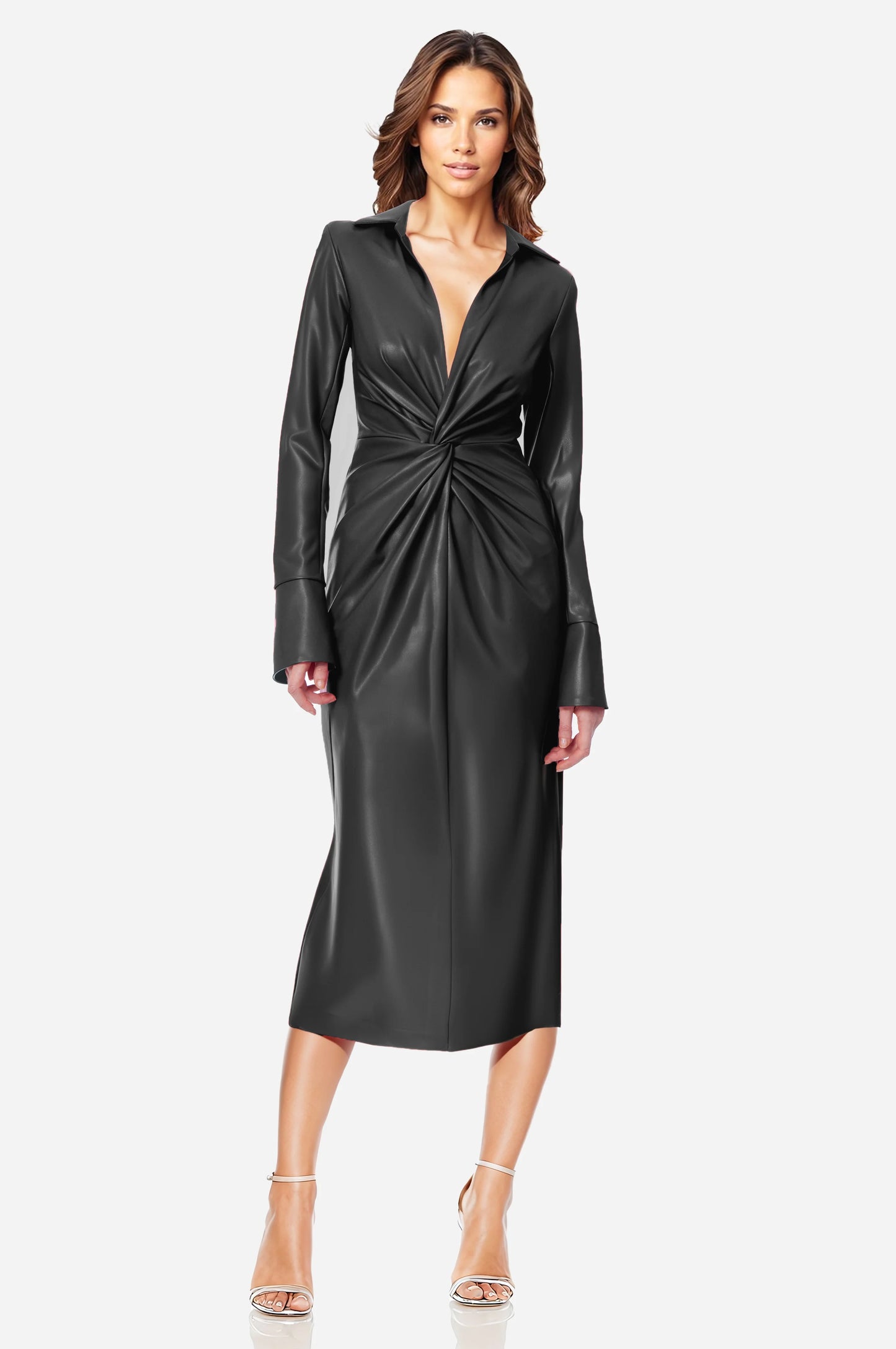 The Mary Faux Leather Dress