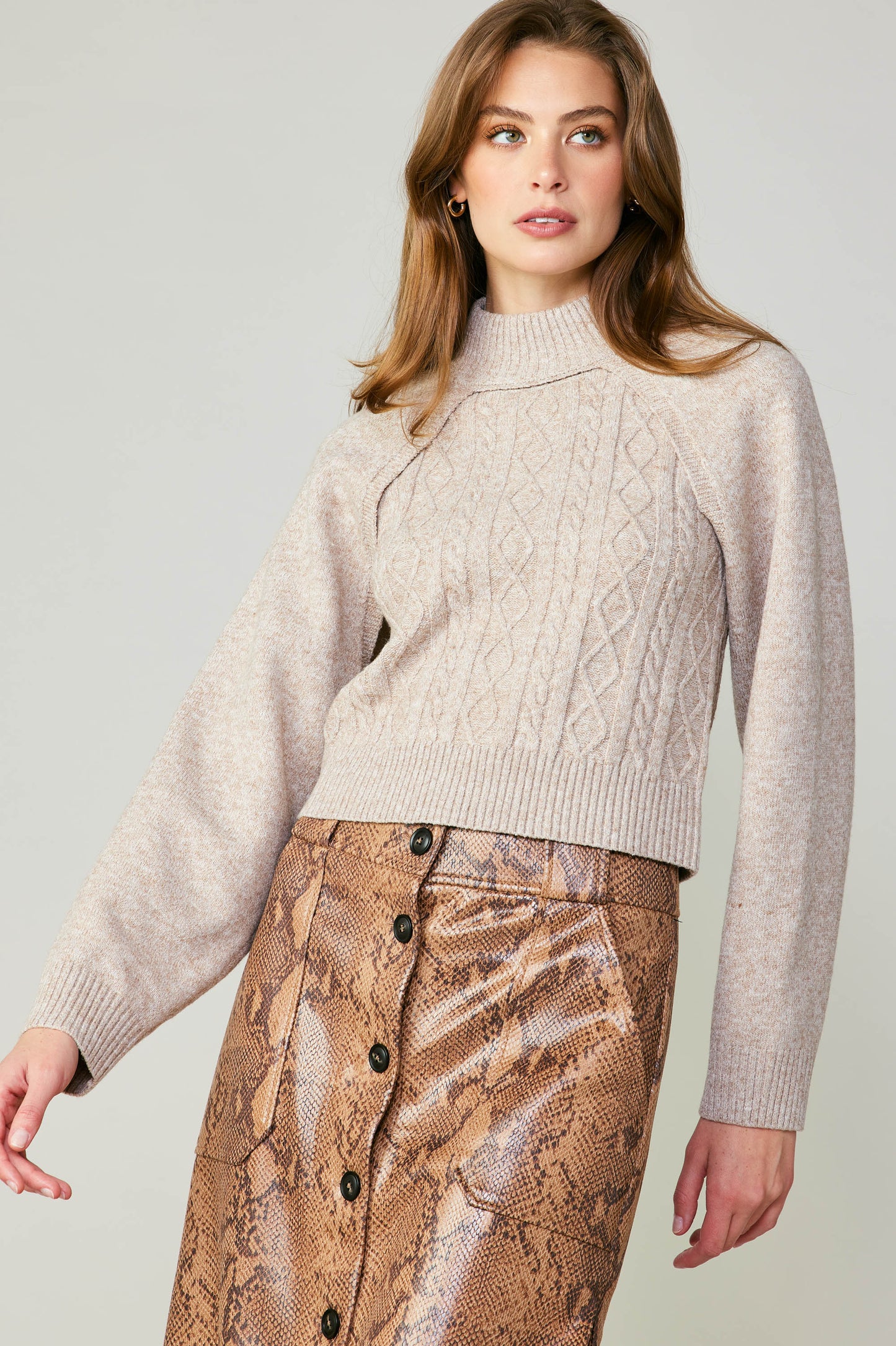 Two Piece Cable Knit Sweater