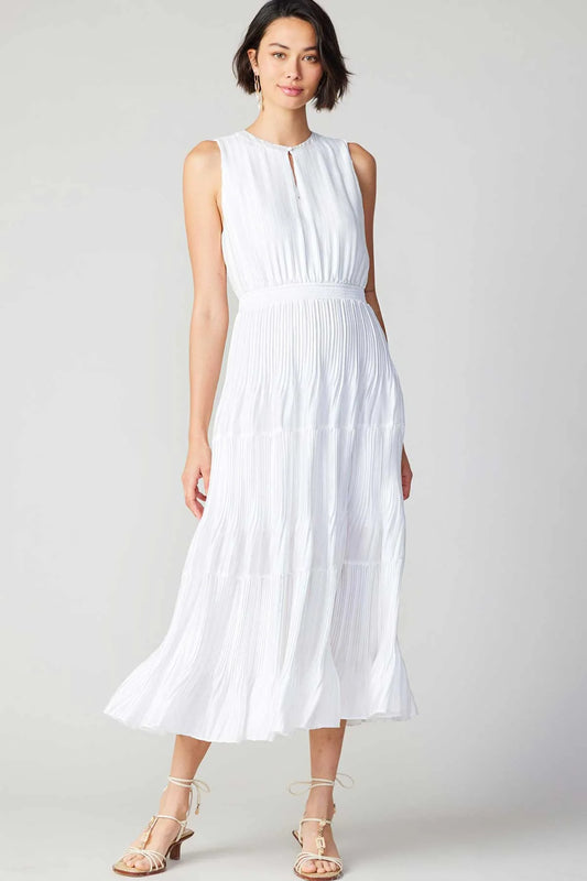 Pleated Sleeveless Maxi Dress