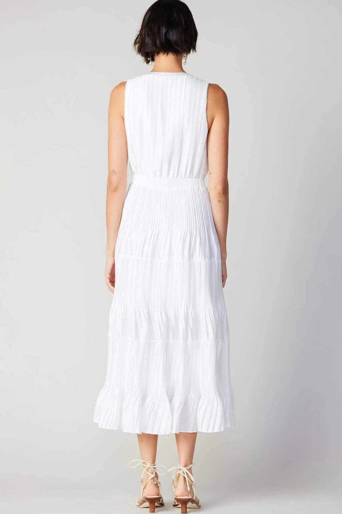 Pleated Sleeveless Maxi Dress