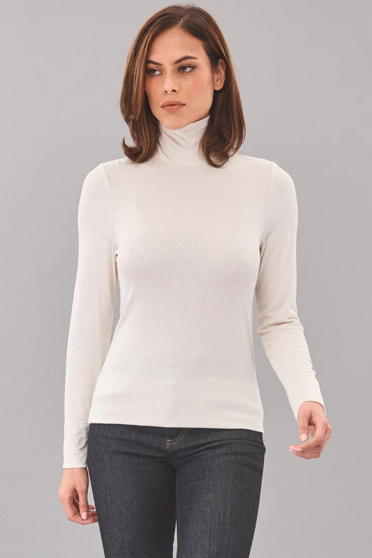 Wide Hem Rib Turtleneck