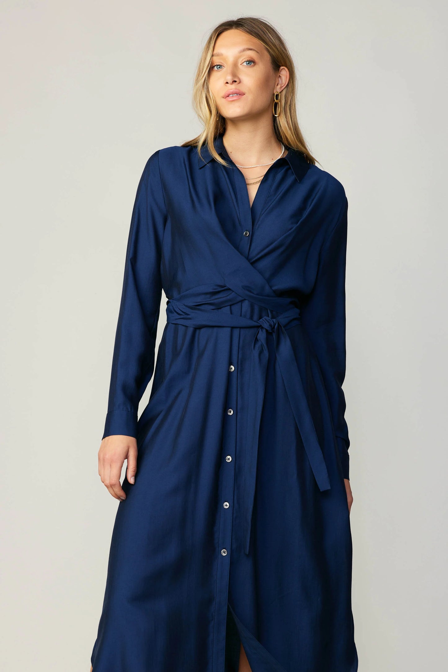 Wrap Tie Shirt Dress