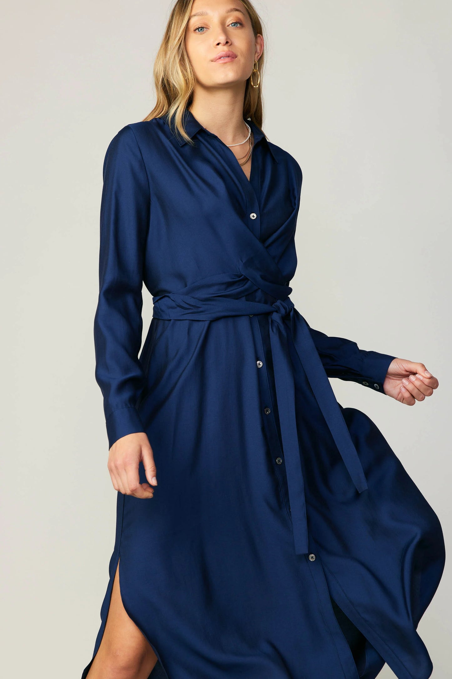 Wrap Tie Shirt Dress