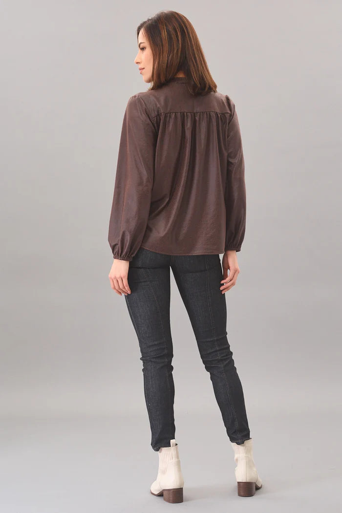 Zoe Leatherette Top